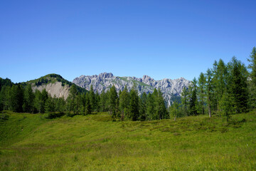 Fototapeta na wymiar Mountain landscape near Sauris, Friuli-Venezia Giulia