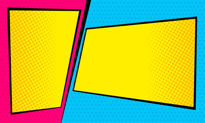 Comic cartoon versus background design