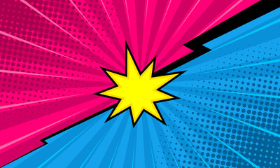 Comic cartoon versus background design © anggi wibisono