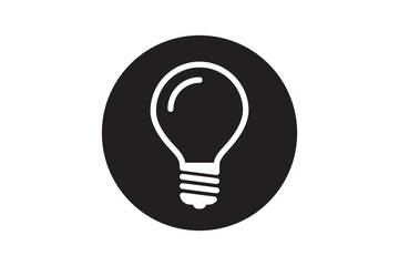 Electric light bulb icon. Electricity lamp symbol. Vector illumination sign.