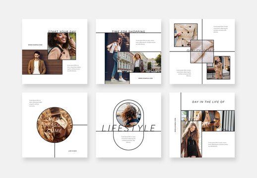Life Style Social Media Templates For Fashion Bloggers