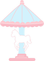 Circus pink carousel