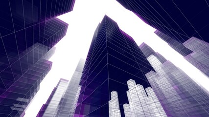 Abstract architectural background 3d illustration