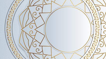 Ramadan Kareem celebrate cards background. Ramadan islamic holiday invitations templates collection with gold crescent moon, hand drawn lettering and mosque. Vector illustration.
