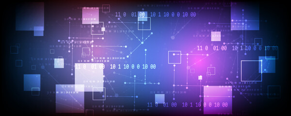 abstract technology background and communication network information