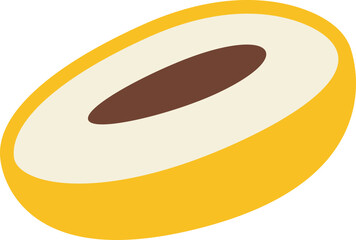 Date plam half cut colorful style