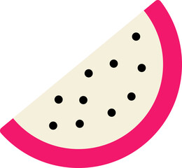 Dragon fruit sliced half cut colorful style