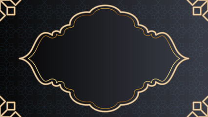 Ramadan Kareem background or invitations design paper cut islamic lanterns, stars and moon on gold and violet background. Vector illustration. Place for text.