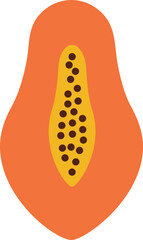 Papaya cut colorful style