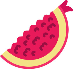 Pomegranate sliced cut colorful style