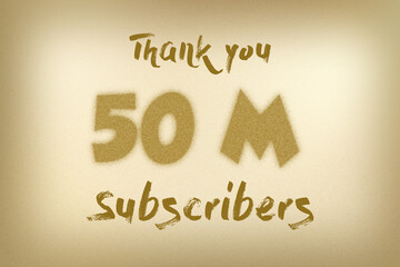 50 Million  subscribers celebration greeting banner with Dust Style Design