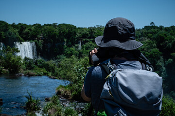 nature photographer at iguazu falls