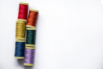 spools of threads colorful  