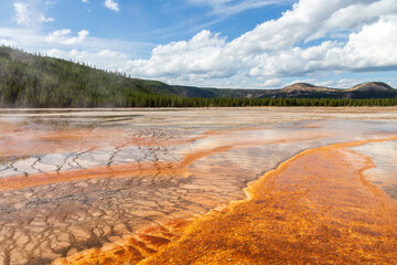 Hot spring at Yellowstone National Park. USA.