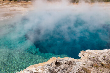 Hot spring at Yellowstone National Park. USA.