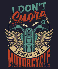 Vintage Classic Motorcycle T-shirt Template
