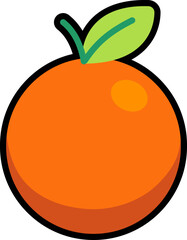 Grapefruit colorful with black stroke