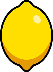 Lemon colorful with black stroke