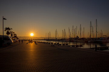Yachthafen Gibraltar bei Nacht