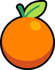 Orange colorful with black stroke