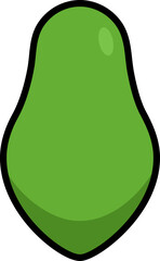 Papaya colorful with black stroke