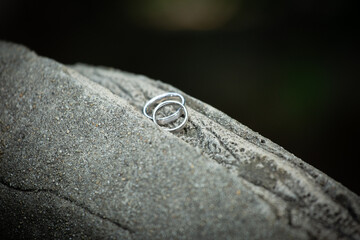 close up of a wedding rings