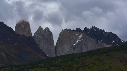 Fototapeta na wymiar torres del paine national park chile