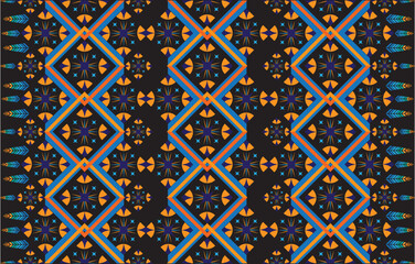 Tribal striped seamless pattern. Aztec geometric vector background. Can be used in textile design, web design for making of clothes, accessories, decorative paper, wrapping, envelope; backpacks, etc.