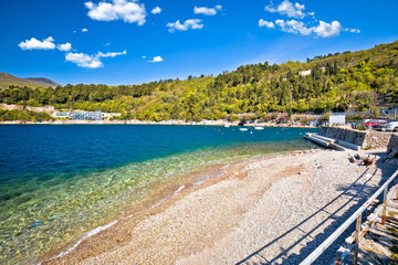 Preluk beach on Opatija Riviera view