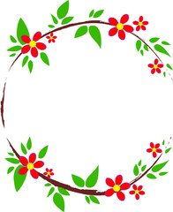 floral frame with flowers