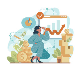 Market share gain. Business progress and expansion. Idea of company