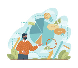 Market share gain. Business progress and expansion. Idea of company