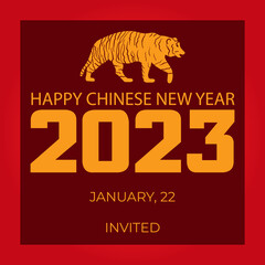 Happy chinese new year 2023, tiger year wish post