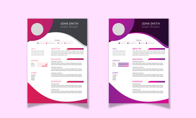 cv template resume design 