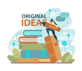 Original ideas concept. Creative innovations or solutions generation.