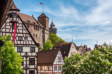 View of the historical center of Nuremberg. Middle Franconia, Bavaria, Germany © rudiernst