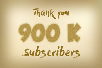 900 K  subscribers celebration greeting banner with Dust Style Design
