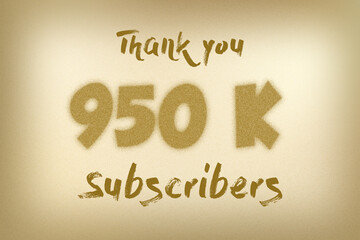 950 K  subscribers celebration greeting banner with Dust Style Design