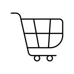 shopping cart line icon