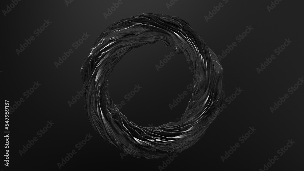 Poster seamless loop abstract background. line particles wave background 3d render. wavy backdrop. space su
