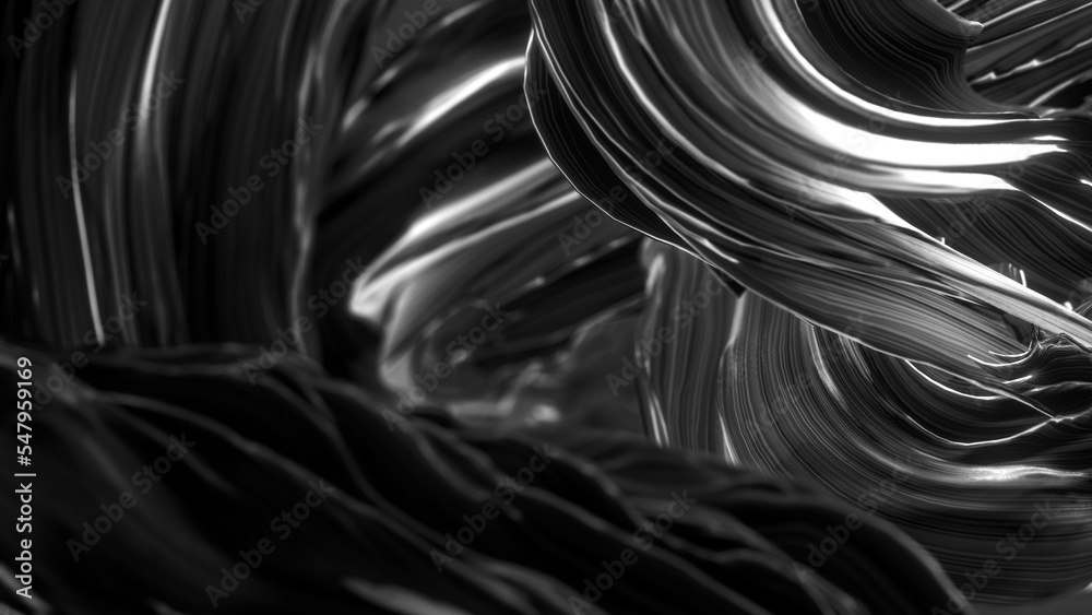 Poster seamless loop abstract background. line particles wave background 3d render. wavy backdrop. space su