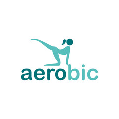 Fototapeta na wymiar logo vector aerobic style