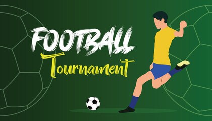 Tournament of soccer banner. Football tournament banner template.
