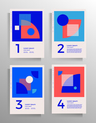 Cover design for folder, brochure, booklet, book, poster, and flyer. Set of modern geometric vector templates.