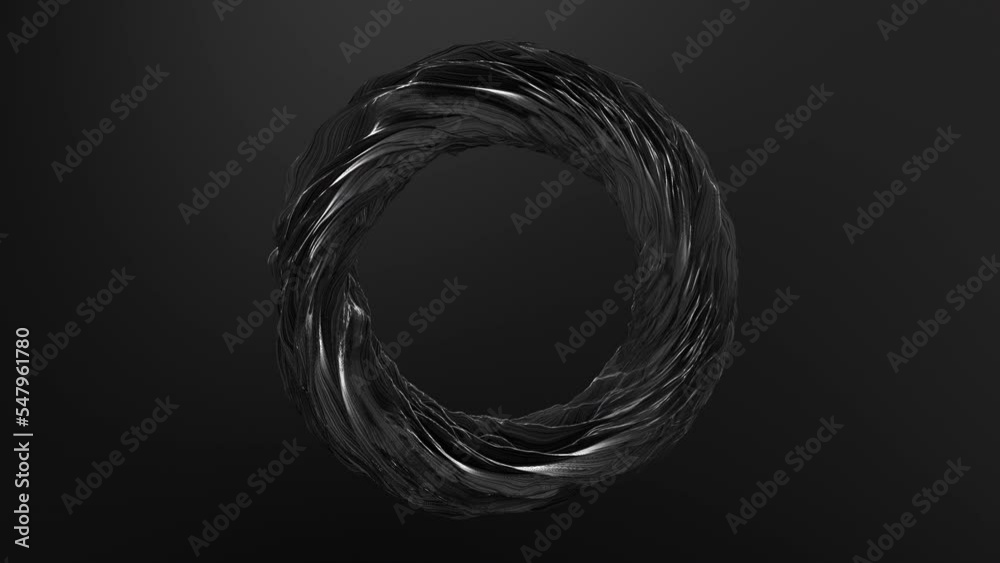 Poster seamless loop abstract background. line particles wave background 3d render. wavy backdrop. space su
