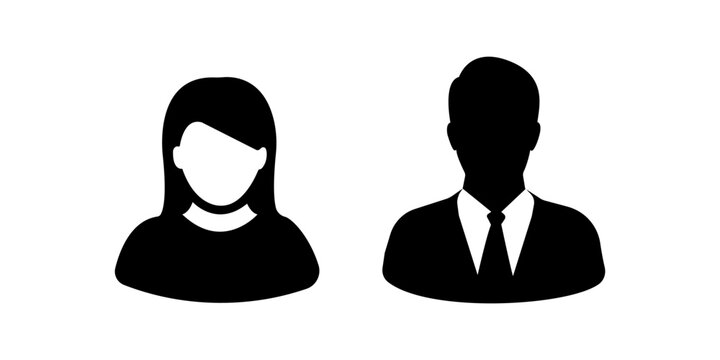 Businessman and women icon. vector design illustration.