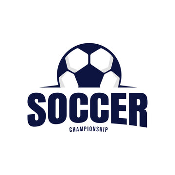 Ball vector illustration, abstract football, soccer team, retro style sport vector logo