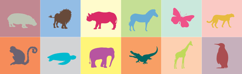 Collection of wild animals.