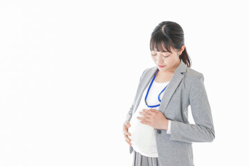 妊娠中の若いビジネスウーマン