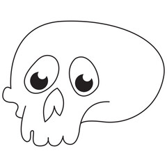 Skull Sticker Pack Outline 2D Illustration